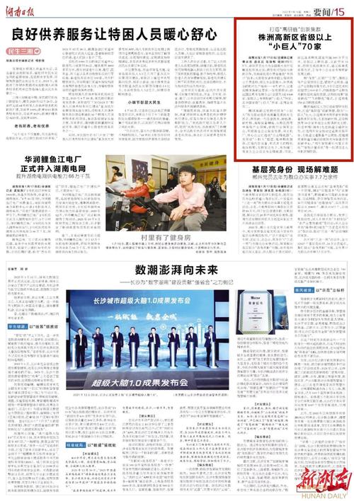湖南日報 | 打造“高研值”創新集群 株洲高新區省級以上“小巨人”70家