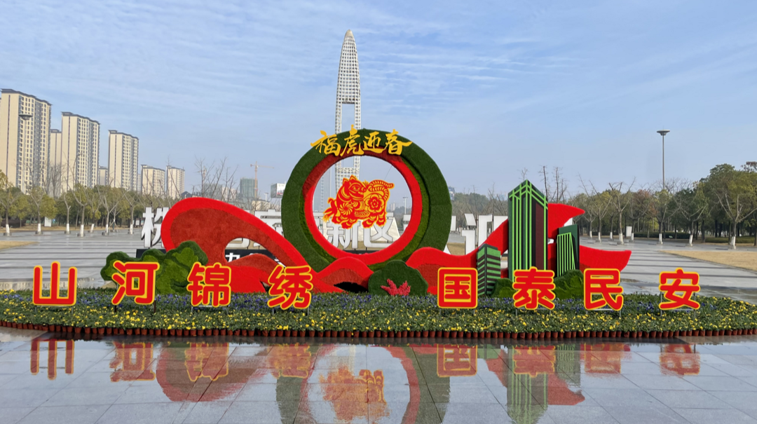 鲜花扮天元 红红火火新春近