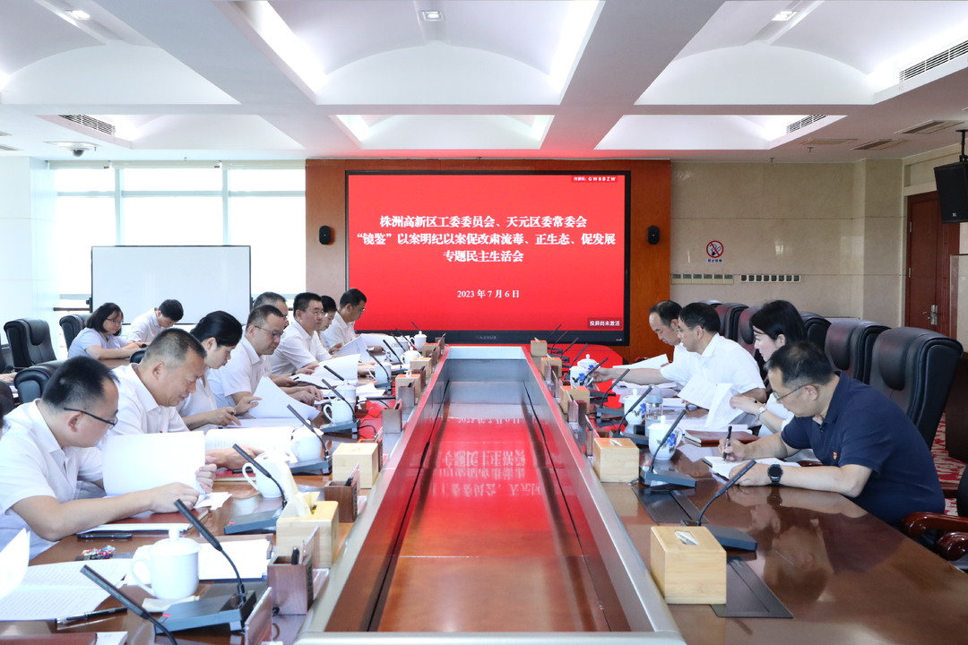 工委、区委常委班子召开“镜鉴”以案明纪以案促改肃流毒、正生态、促发展专题民主生活会