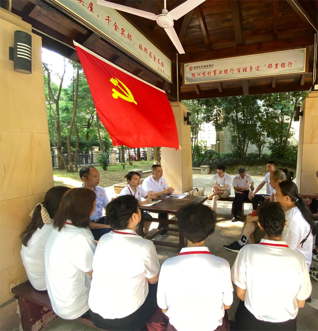 议事亭里微党课， 党的声音入人心