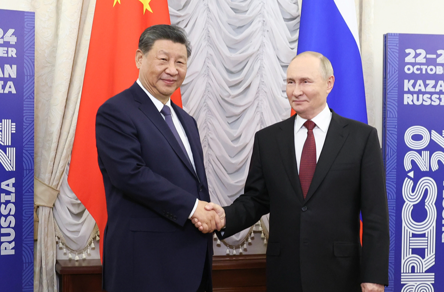 习近平同俄罗斯总统普京举行会晤