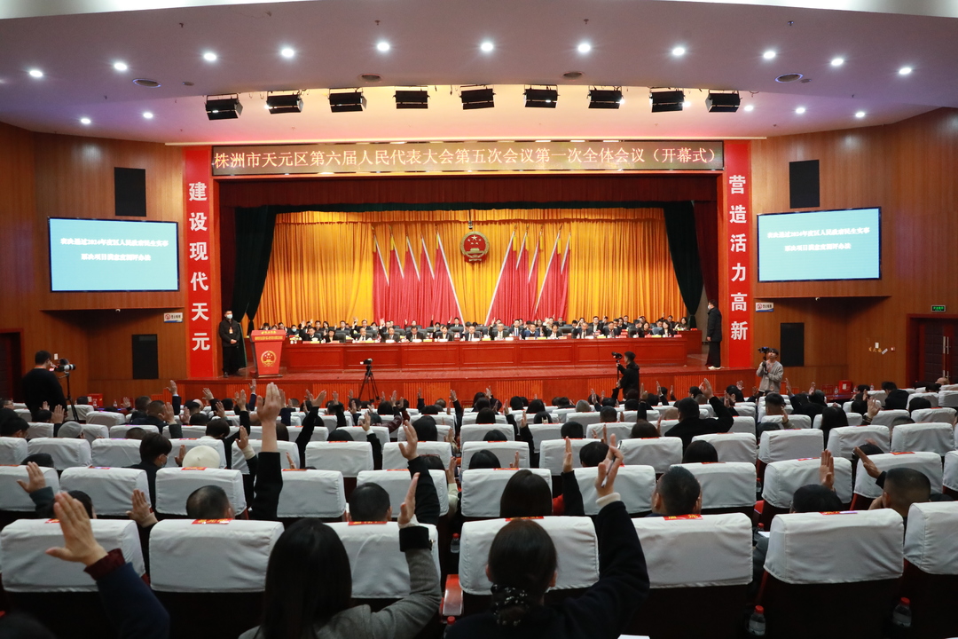 天元区第六届人民代表大会第五次会议隆重开幕