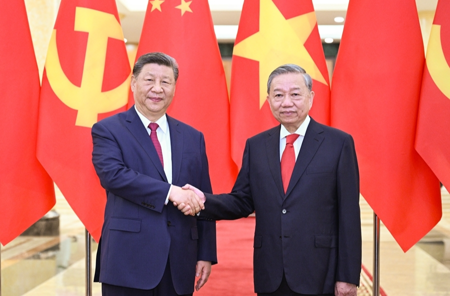 习近平同越共中央总书记苏林举行会谈