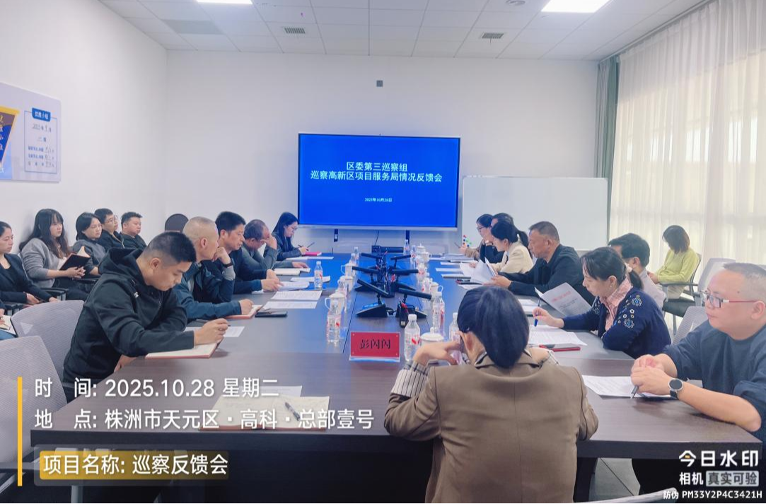 区委第三巡察组向高新区项目服务局反馈巡察情况