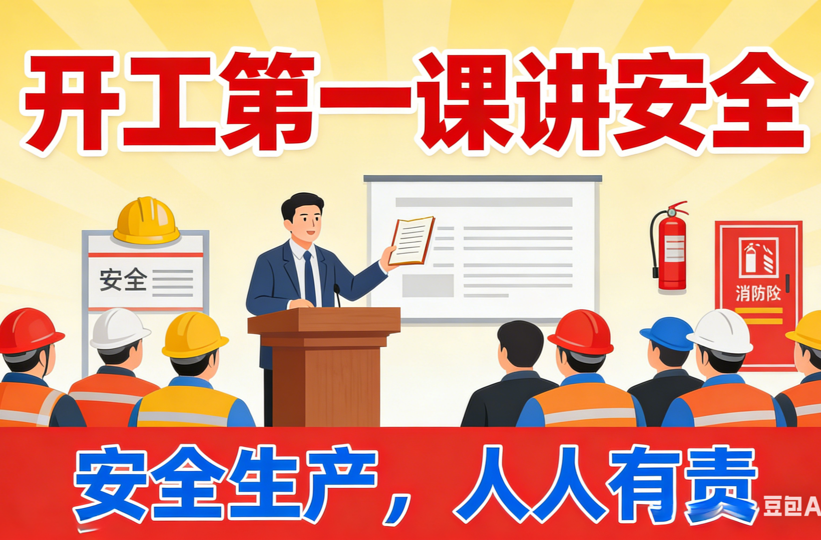 @天元各生产经营单位，开工第一课讲安全！