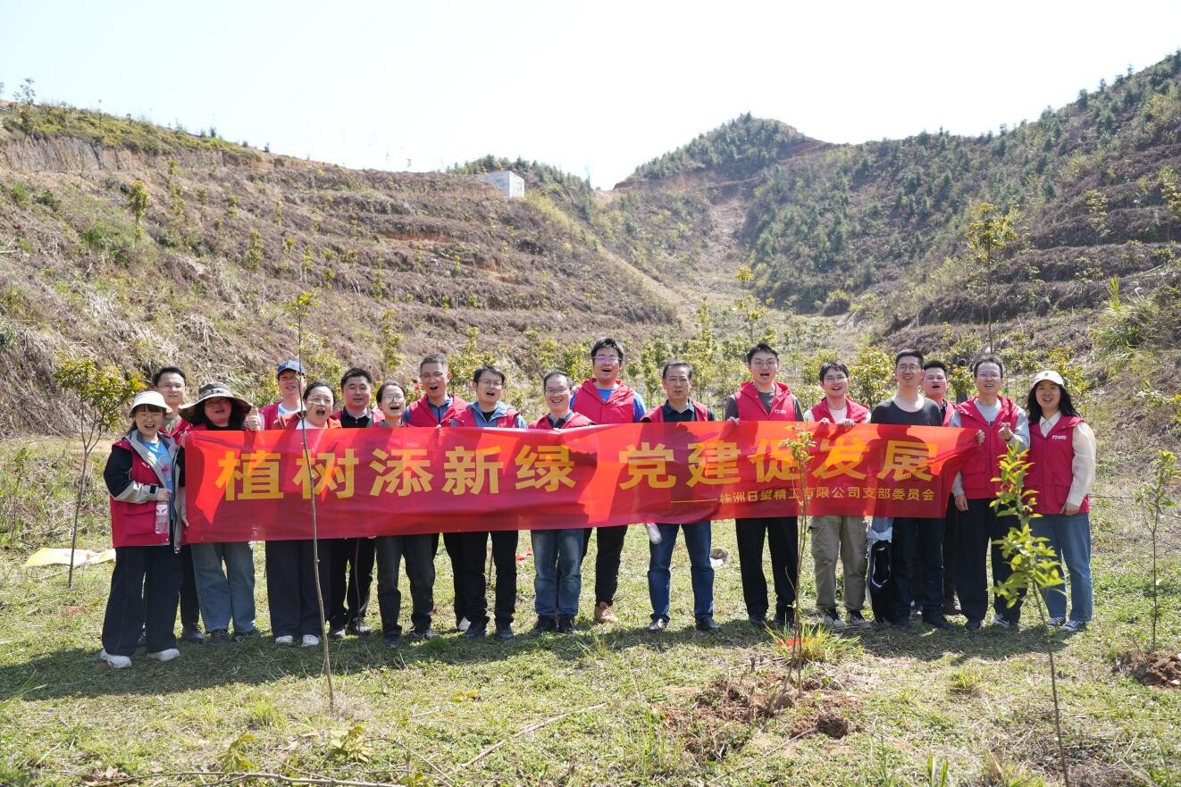 栗雨街道辖区企业以“绿”为笔 绘就美好生态画卷：株洲日望精工有限公司党支部开展植树活动