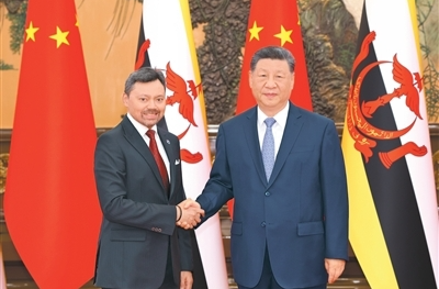 习近平会见文莱王储比拉